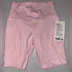 Lululemon Strawberry Milkshake Align HR Short 8" with Pockets NWT! Size 6! RARE!